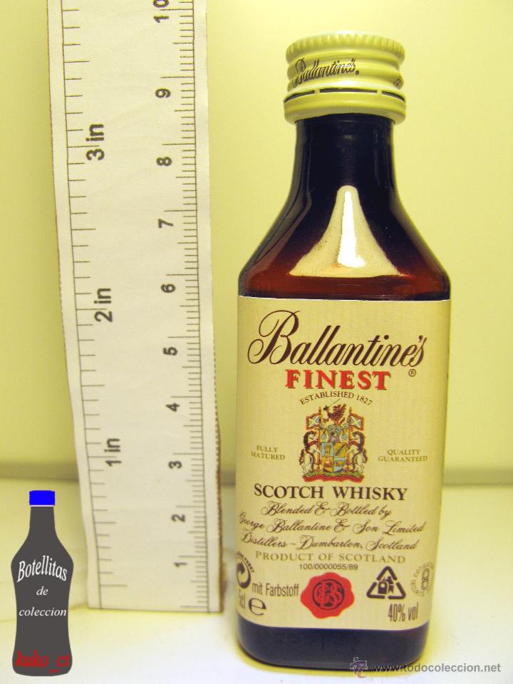 Coleccionismo de vinos y licores: BOTELLITA BOTELLIN WHISKY SCOTCH FINEST BALLANTINES