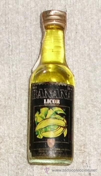 Coleccionismo de vinos y licores: BOTELLIN LICOR DE BANANA. PARENTE LDA. PORTUGAL   RF-3663