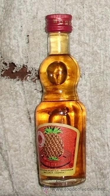 Coleccionismo de vinos y licores: BOTELLIN LICOR TROPICAL CREME D'ANANNAS. DESTILERIA MORAY. MALLORCA   RF-3682