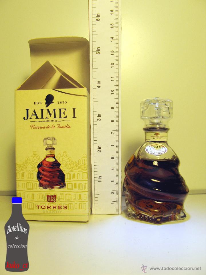 Coleccionismo de vinos y licores: BOTELLITA BOTELLIN BRANDY JAIME I TORRES + CAJA