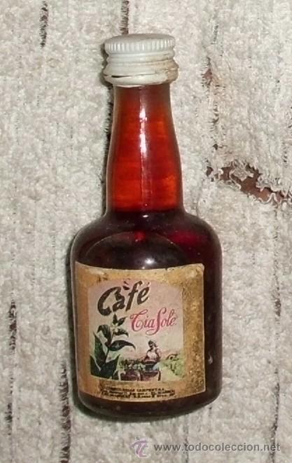 Coleccionismo de vinos y licores: BOTELLIN LICOR DE CAFE TIA SOLE. DESTILERIA CAMPENY. BARCELONA RF-3828