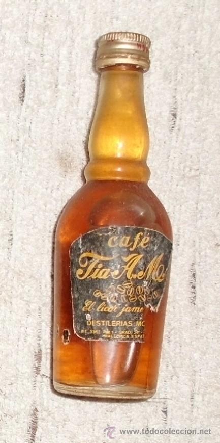 Coleccionismo de vinos y licores: BOTELLIN LICOR DE CAFE TIA A.ME. DESTILERIAS MOREY. MALLORCA RF-3938