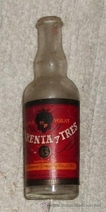 Coleccionismo de vinos y licores: BOTELLIN LICOR CUARENTA Y TRES. DESTILERIA DIEGO ZAMORA CONESA. CARTAGENA  RF-3965