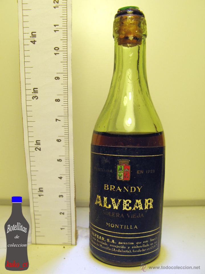 Coleccionismo de vinos y licores: BOTELLITA BOTELLIN BRANDY ALVEAR SOLERA VIEJA MONTILLA ALVEAR S.A.
