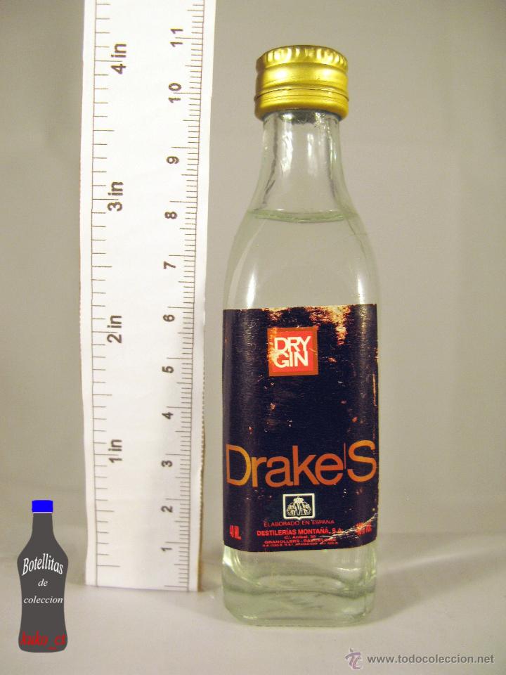 Coleccionismo de vinos y licores: BOTELLITA BOTELLIN GINEBRA DRY GIN DRAKE&acute;S DESTILERIAS MONTA&Ntilde;A BARCELONA