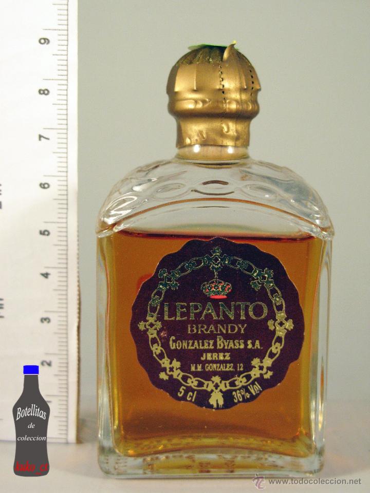 Coleccionismo de vinos y licores: BOTELLITA BOTELLIN GONZALEZ BYASS BRANDY LEPANTO JEREZ DE LA FRONTERA