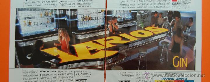 Coleccionismo de vinos y licores: PUBLICIDAD 1989 - COLECCION BEBIDAS - GINEBRA GIN LARIOS DOBLE PAGINA