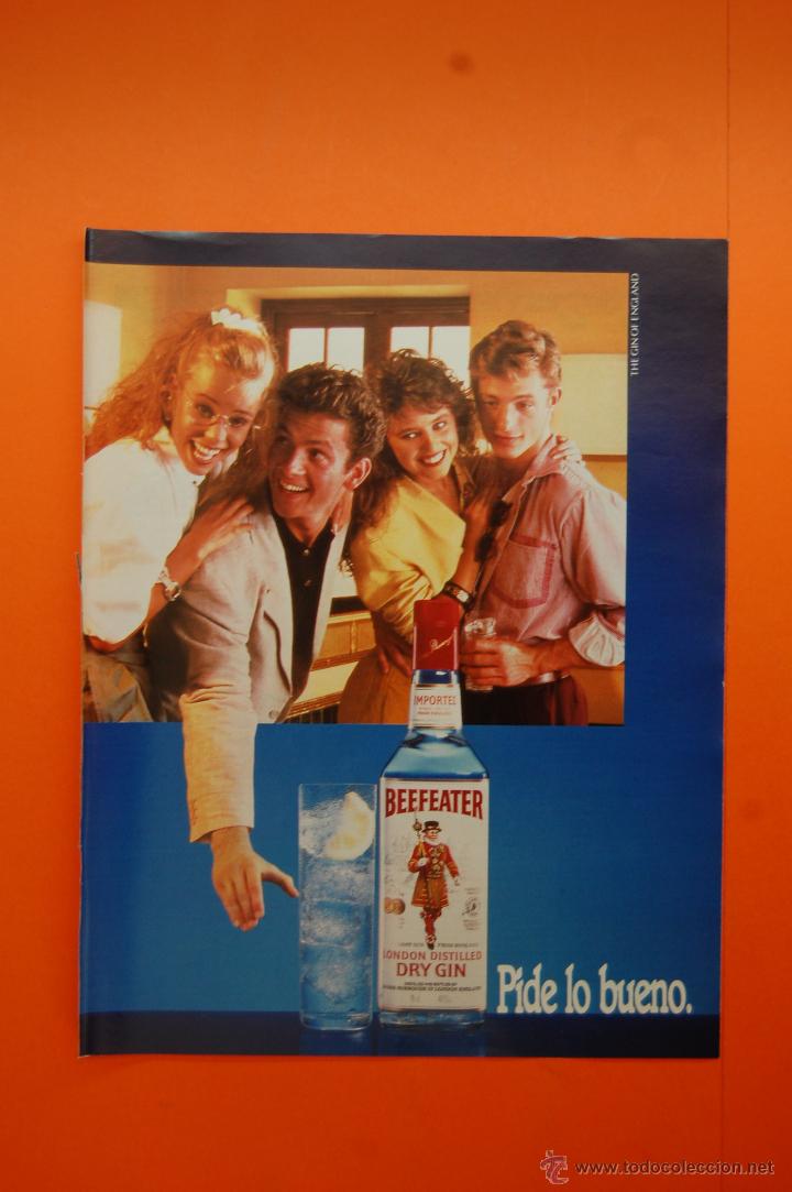 Coleccionismo de vinos y licores: PUBLICIDAD 1990 - COLECCION BEBIDAS - GINEBRA BEEFEATER