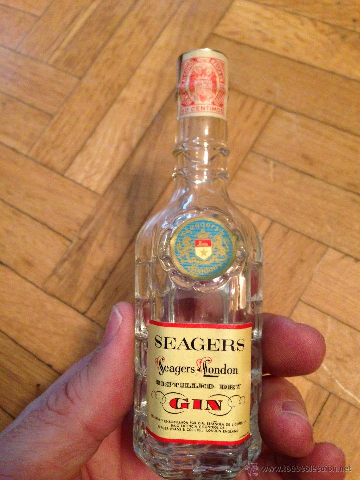 Collezionismo di vini e liquori: ANTIGUO BOTELLIN SEAGERS LONDON GIN GINEBRA