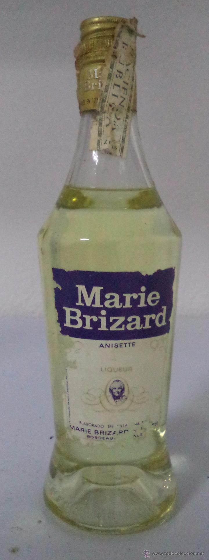 Colecionismo de vinhos e licores: BOTELLA ANIS MARIE BRIZARD. IMPUESTO DOS PESETAS. 1/2 LITRO.