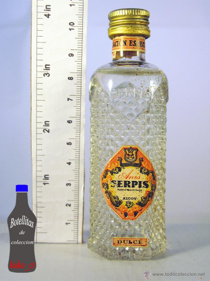 Sammlung von Weinen und Lik&ouml;ren: BOTELLITA BOTELLIN ANIS DULCE DESTLERIAS SERPIS ALCOY GISBERT Y Cia S.L.