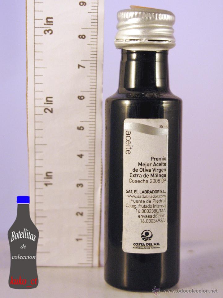 Sammlung von Weinen und Lik&ouml;ren: BOTELLITA BOTELLIN ACEITE DE OLIVA VIRGEN EXTRA S.A.T. EL LABRADOR FU. DE PIEDRA ANTEQUERA 2008-09