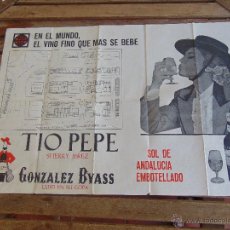Coleccionismo de vinos y licores: ANTIGUO PLANO CARTEL FERIA DE SEVILLA 1967 OBSEQUIO DE TIO PEPE GONZALEZ BYASS NOMBRES CASETAS. Lote 52633871