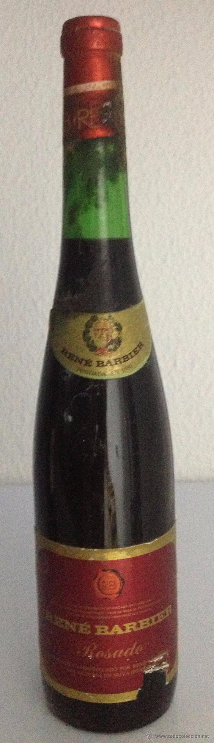 Coleccionismo de vinos y licores: BOTELLA DE VINO ROSADO REN&Eacute; BARBIER. SAN SADURNI DE NOYA. PENEDES