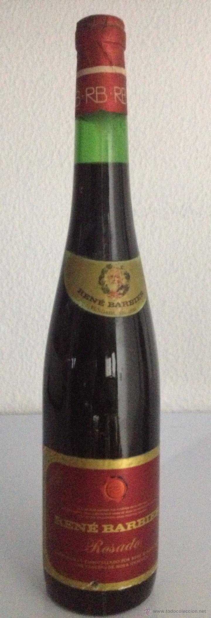 Coleccionismo de vinos y licores: BOTELLA DE VINO ROSADO REN&Eacute; BARBIER. SAN SADURNI DE NOYA. PENEDES