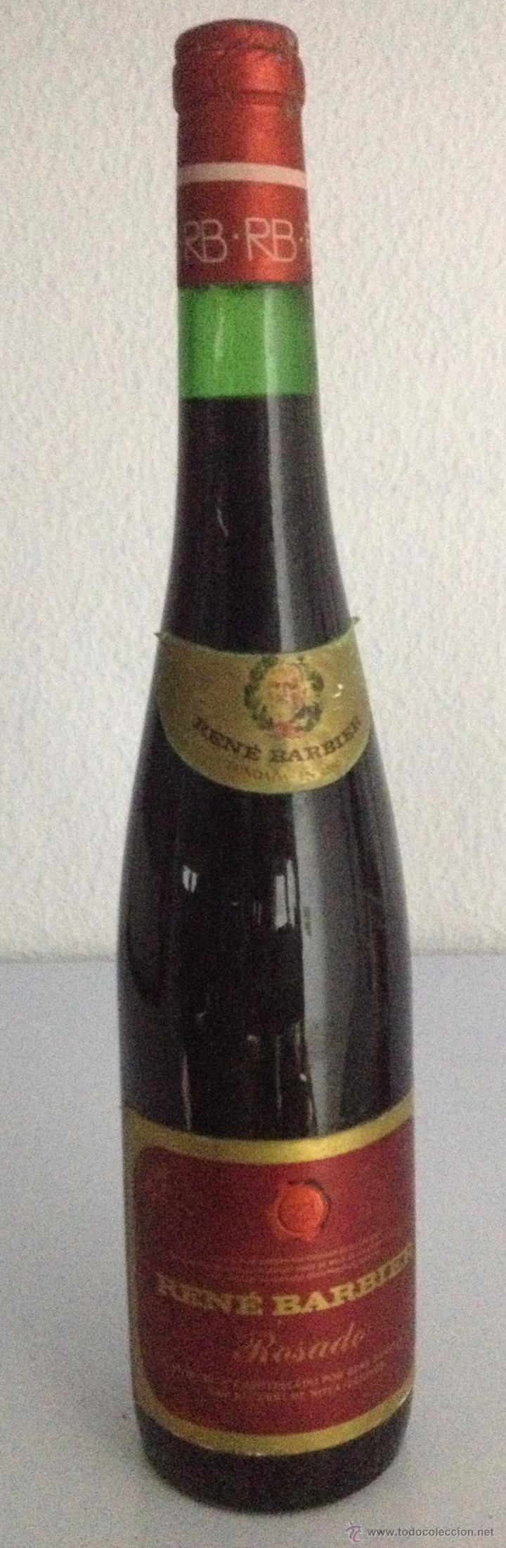 Coleccionismo de vinos y licores: BOTELLA DE VINO ROSADO REN&Eacute; BARBIER. SAN SADURNI DE NOYA. PENEDES