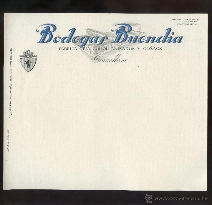 Coleccionismo de vinos y licores: 10 cuartillas para carta nuevos Bodegas Buendia Tomelloso