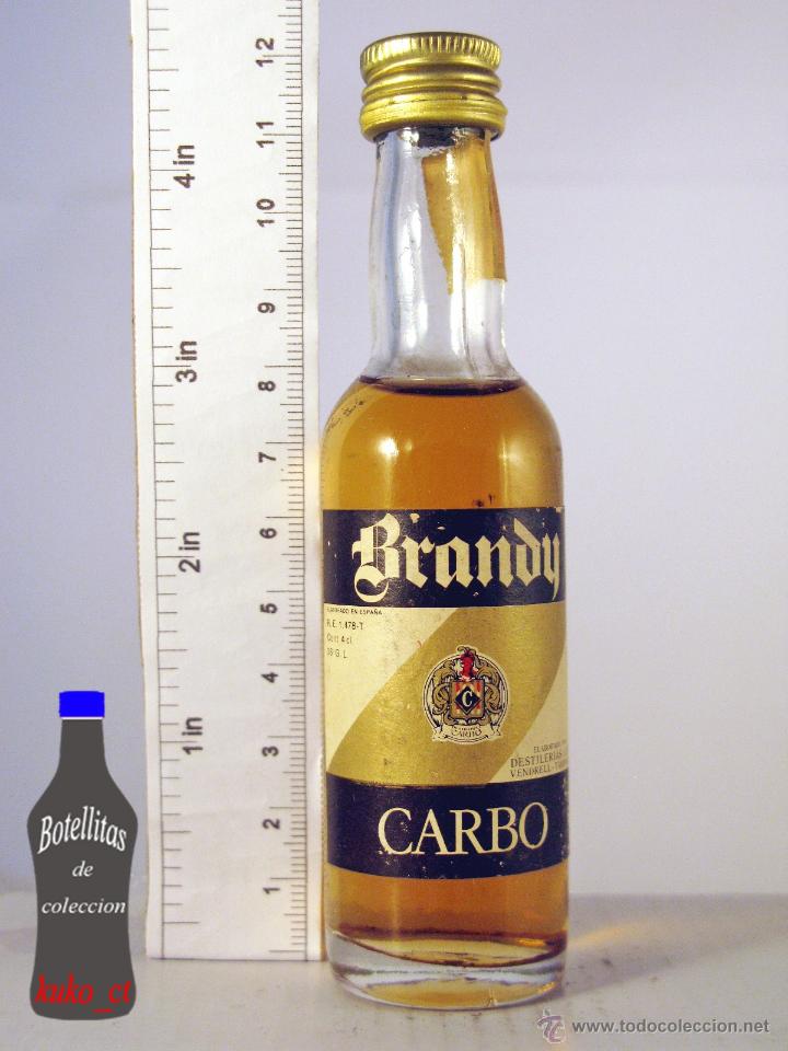Coleccionismo de vinos y licores: BOTELLITA BOTELLIN BRANDY CARBO DESTILERIAS CARBO VENDRELL TARRAGONA