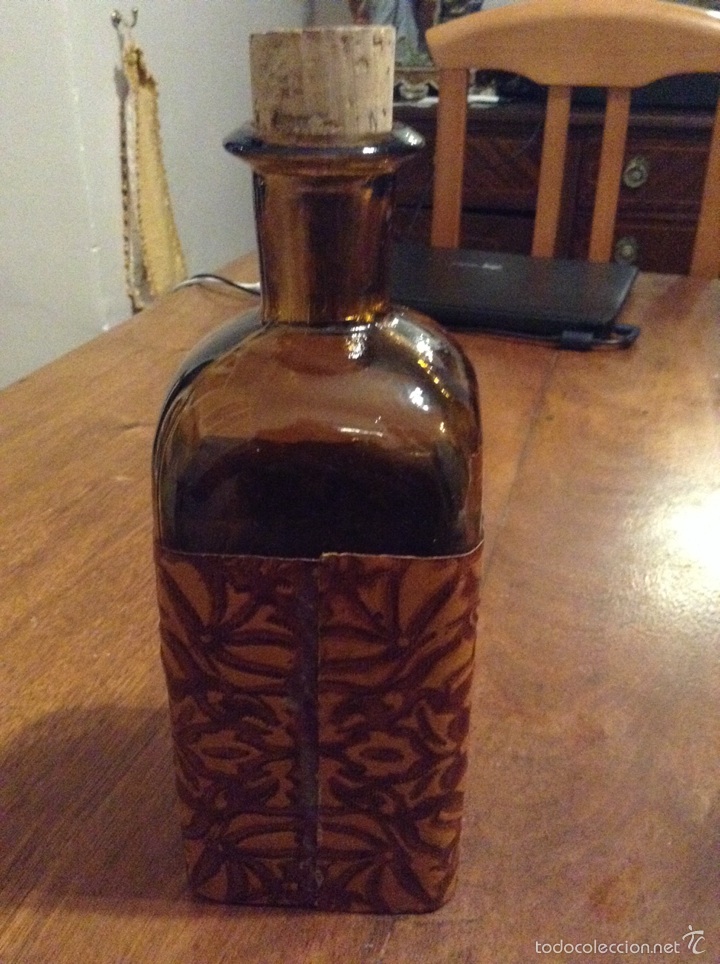 Coleccionismo de vinos y licores: Botella de co&ntilde;ac vidrio - Foto 2