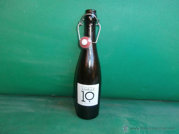 Coleccionismo de vinos y licores: botella vacia de ambar 10, edidion limitada, la zaragozana, zaragoza