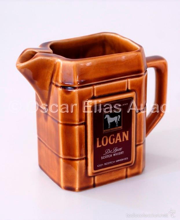 Coleccionismo de vinos y licores: Jarra de cer&aacute;mica Whisky Logan. Made in England. En perfecto estado