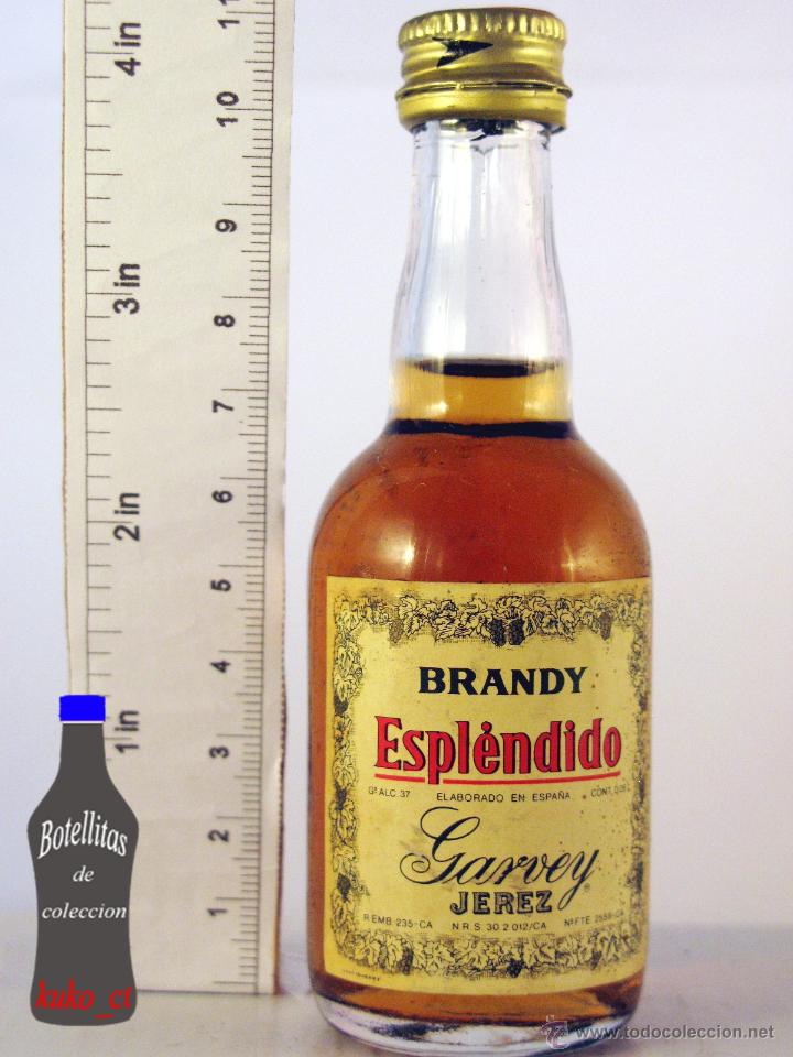 Coleccionismo de vinos y licores: BOTELLITA BOTELLIN BRANDY ESPLENDIDO BODEGAS GARVEY JEREZ