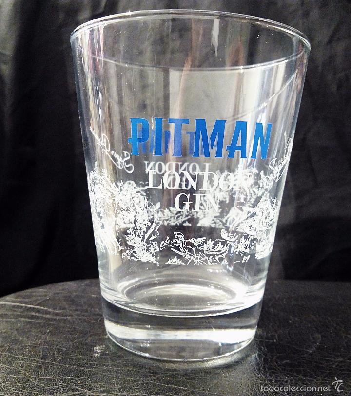 Coleccionismo de vinos y licores: VASO CRISTAL PITMAN LONDON GIN - GINEBRA - NUEVO, SIN USO.