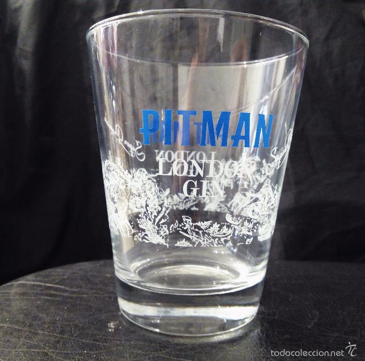 Coleccionismo de vinos y licores: VASO CRISTAL PITMAN LONDON GIN - GINEBRA - NUEVO, SIN USO.