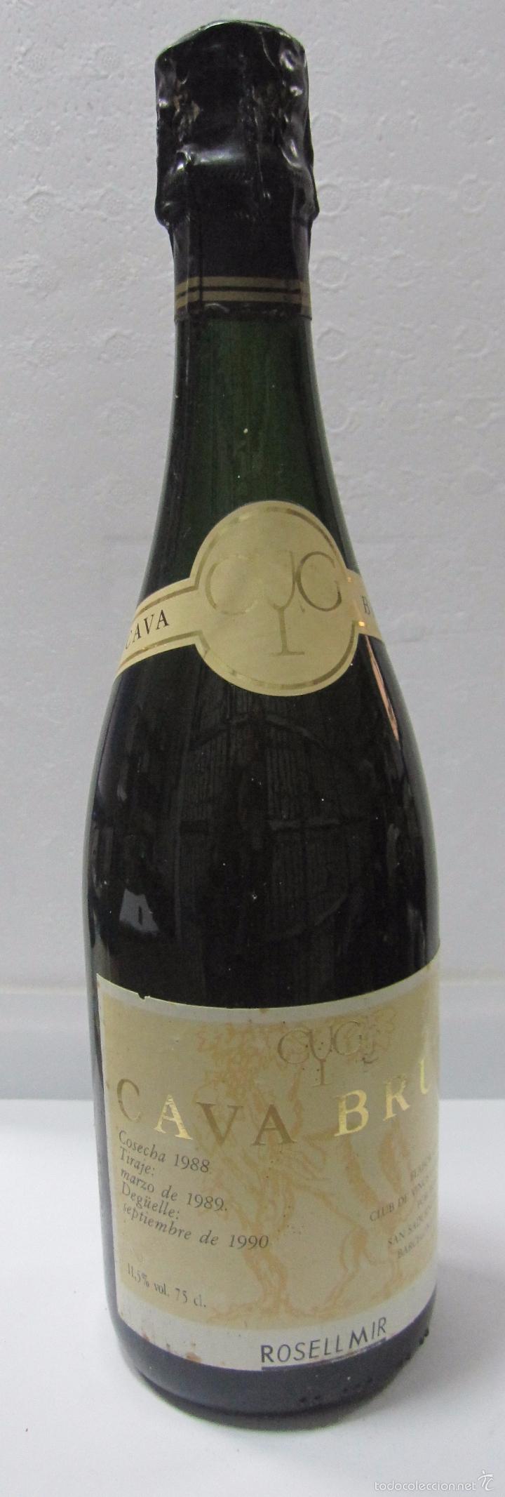 Collectionnisme de vins et liqueurs: BOTELLA DE CAVA BRUT. COSECHA 1988. ROSELL MIR. SAN SADURN&Iacute; DE NOYA. BARCELONA