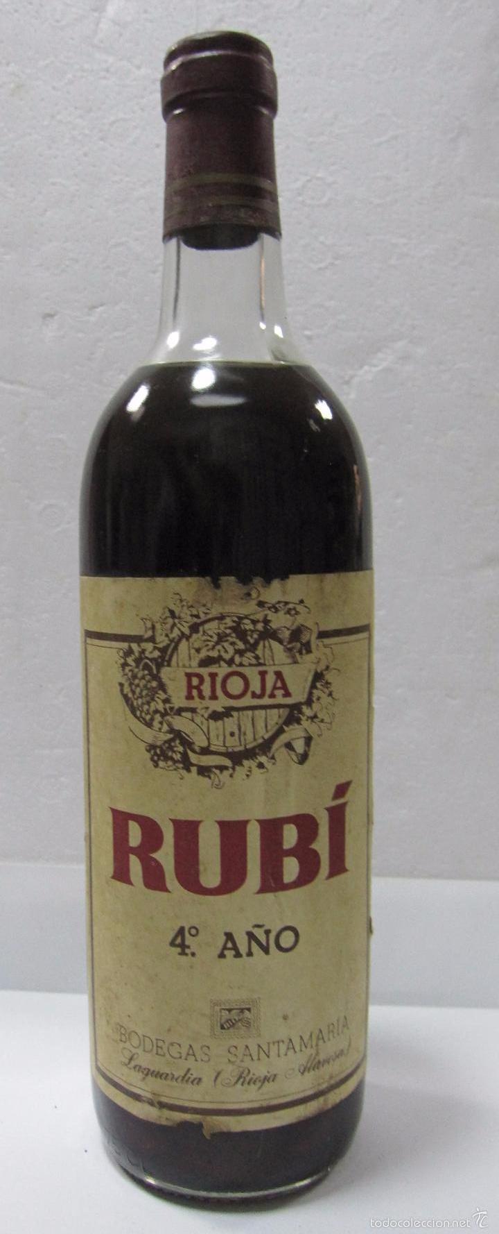 Collection of wines and liquors: BOTELLA DE RIOJA CRIANZA, 4&ordm; A&Ntilde;O. BODEGAS SANTA MARIA. LAGUARDIA. RIOJA ALAVESA.