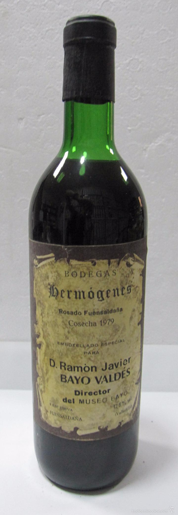 Sammlung von Weinen und Lik&ouml;ren: BOTELLA DE ROSADO FUENSALDA&Ntilde;A. COSECHA 1979. EMBOTELLADO PARA D. RAMON JAVIER BAYO VALDES.