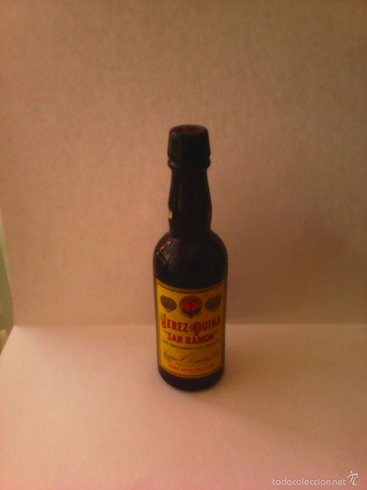 Coleccionismo de vinos y licores: BOTELLIN JEREZ QUINA- SAN RAM&Oacute;N- JAIME F. DIESTRO S.A. JEREZ DE LA FRONTERA.