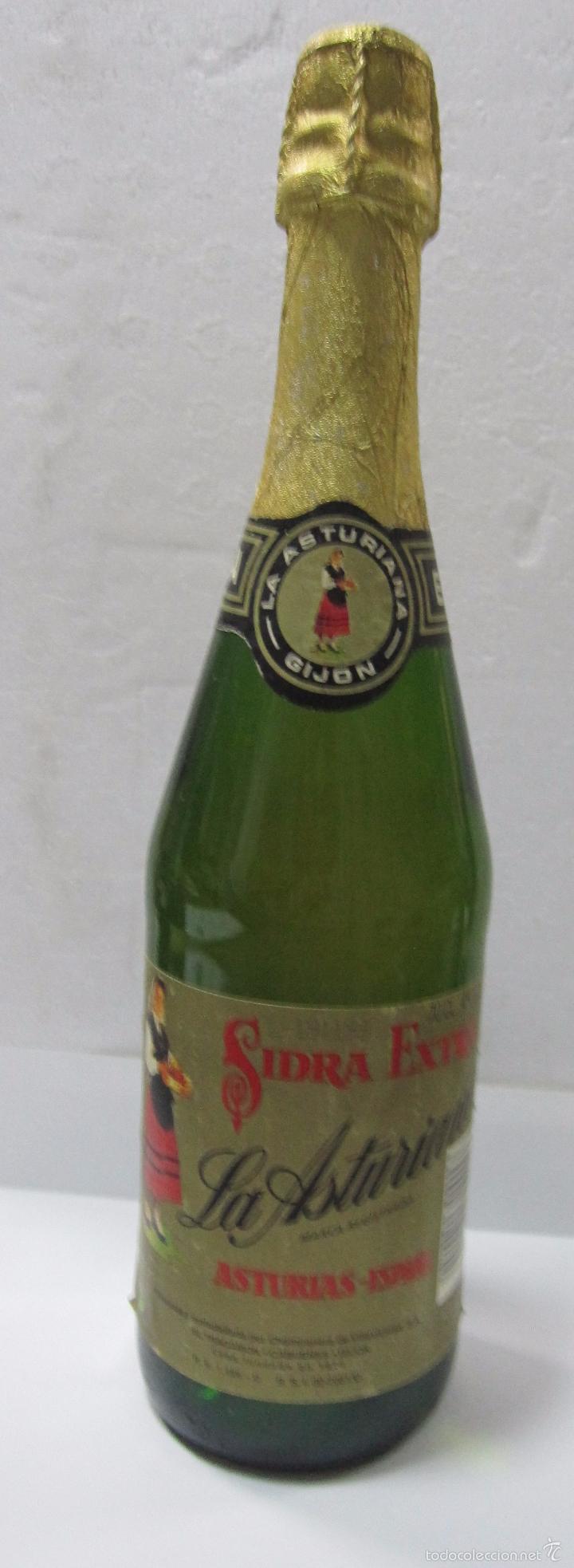 Collectionnisme de vins et liqueurs: BOTELLA DE SIDRA EXTRA LA ASTURIANA GIJON. ASTURIAS. CHAMPANERA DE VILLAVICIOSA. GIJON. 31,5CM ALTO
