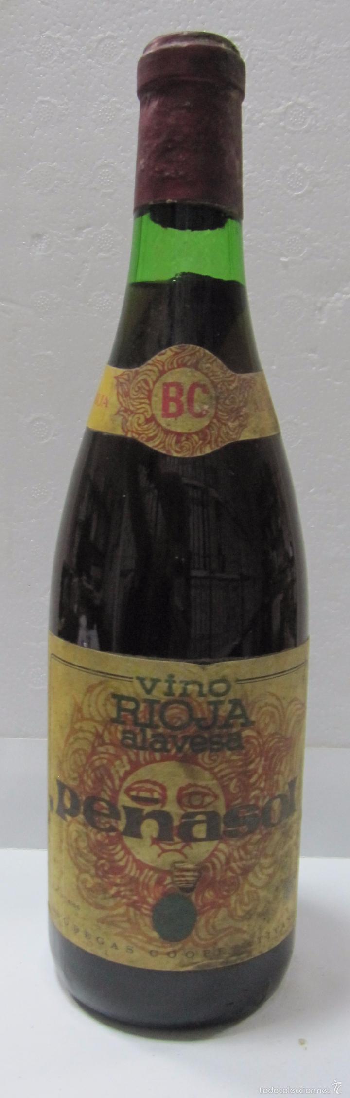 Colecionismo de vinhos e licores: BOTELLA DE VINO RIOJA ALAVESA. PE&Ntilde;ASOL. BODEGAS COOPERATIVAS.