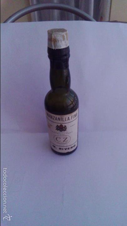 Colecionismo de vinhos e licores: BOTELLIN MANZANILLA FINA. J.M RIVERO. JEREZ.