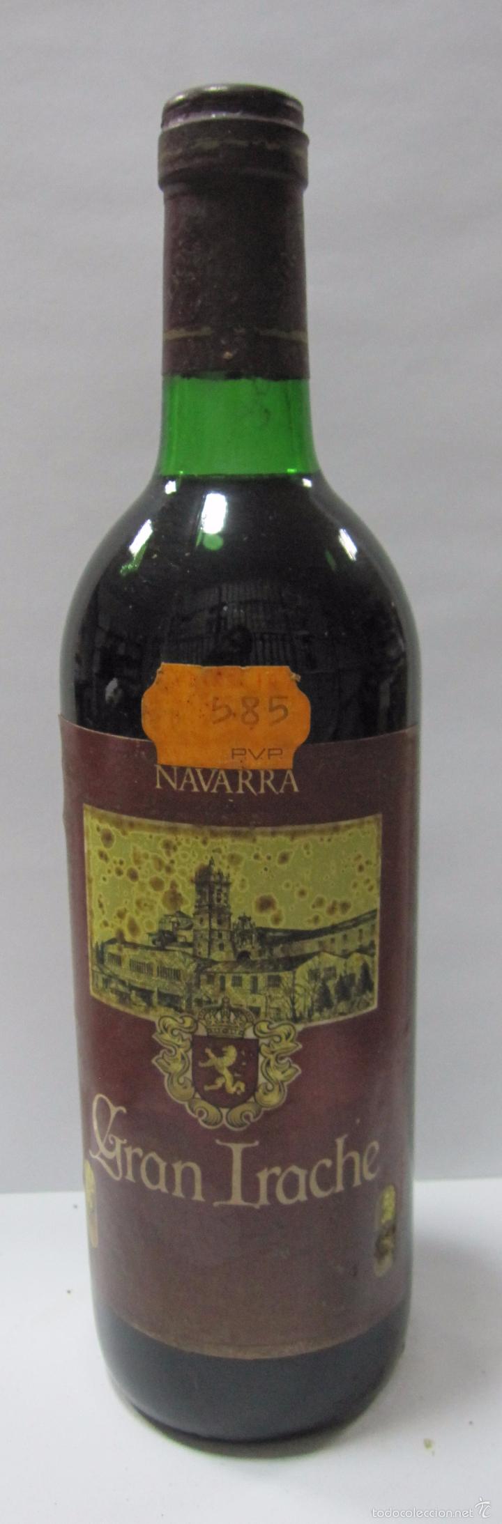 Coleccionismo de vinos y licores: BOTELLA DE VINO DE TINTO DE CRIANZA. GRAN IRACHE. NAVARRA.