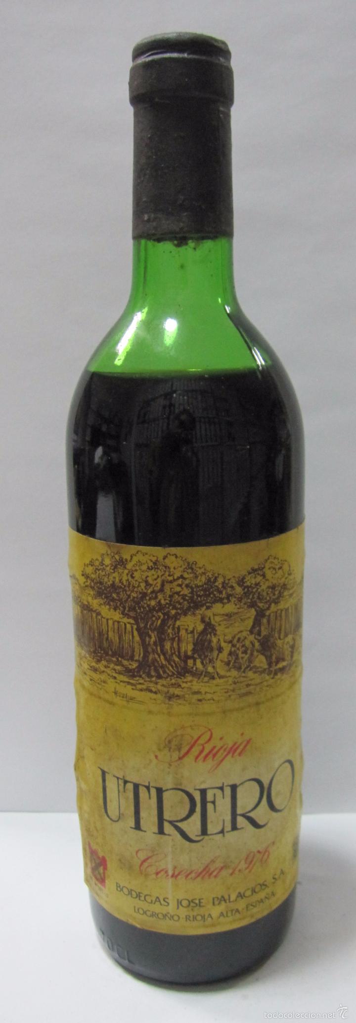 Sammlung von Weinen und Lik&ouml;ren: BOTELLA DE VINO RIOJA UTRERO. COSECHA 1976. BODEGAS JOSE PALACIOS, S.A. LOGRO&Ntilde;O. RIOJA ALTA.
