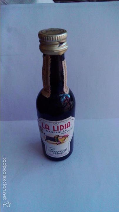 Colecionismo de vinhos e licores: BOTELLIN MANZANILLA LA LIDIA. GARVEY. JEREZ.
