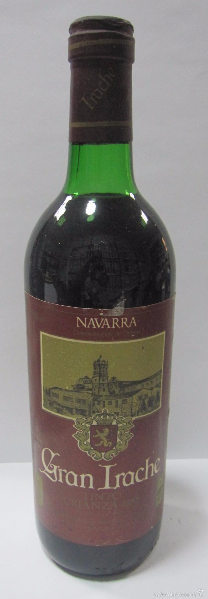 Colecionismo de vinhos e licores: BOTELLA DE VINO TINTO GRAN IRACHE. CRIANZA 1982. AYEGUI. NAVARRA.