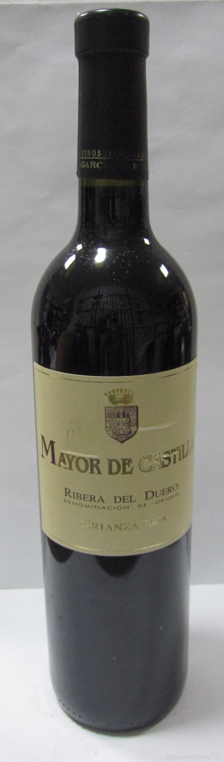Colecionismo de vinhos e licores: BOTELLA DE VINO RIBERA DEL DUERO. MAYOR DE CASTILLA. CRIANZA 2000. VI&Ntilde;A ARNAIZ. BURGOS. 32,5CM