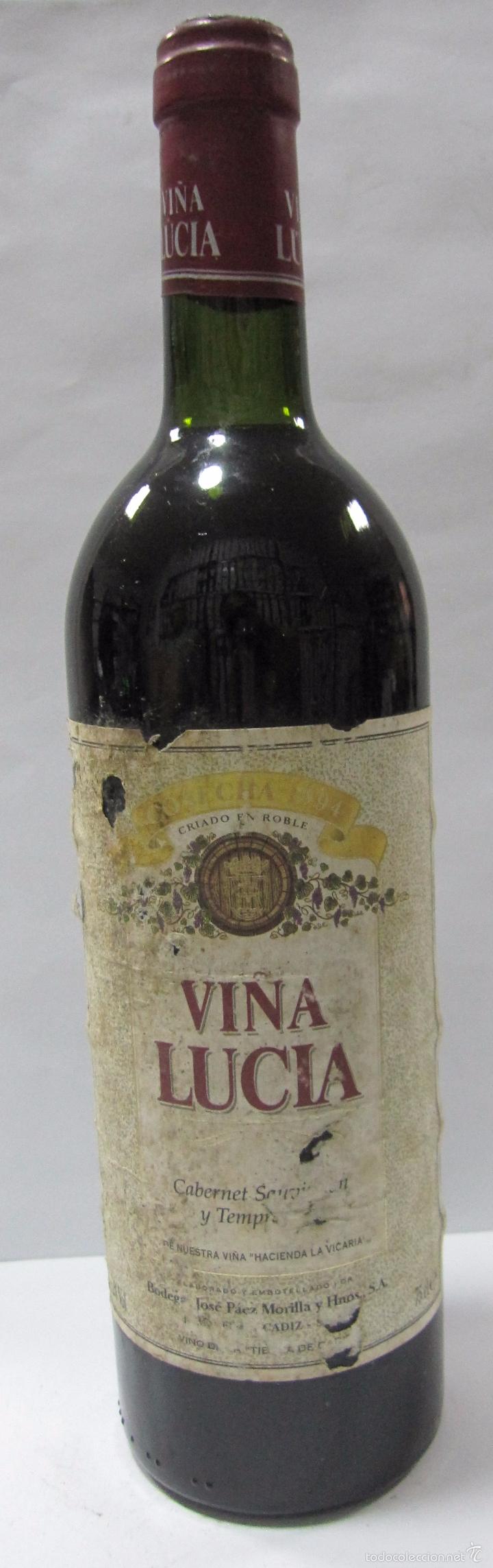 Colecionismo de vinhos e licores: BOTELLA DE VINO VI&Ntilde;A LUCIA. COSECHA 1994. BODEGAS JOSE PAEZ MORILLA Y HNOS. CADIZ. 30,5 CM