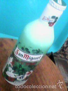 Coleccionismo de vinos y licores: Botella San Miguel Love Surf monoblock en aluminio 2011 - llena