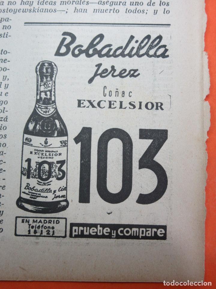 Coleccionismo de vinos y licores: PUBLICIDAD 1947 - COLECCION BEBIDAS - CO&Ntilde;AC 103 BOBADILLA JEREZ