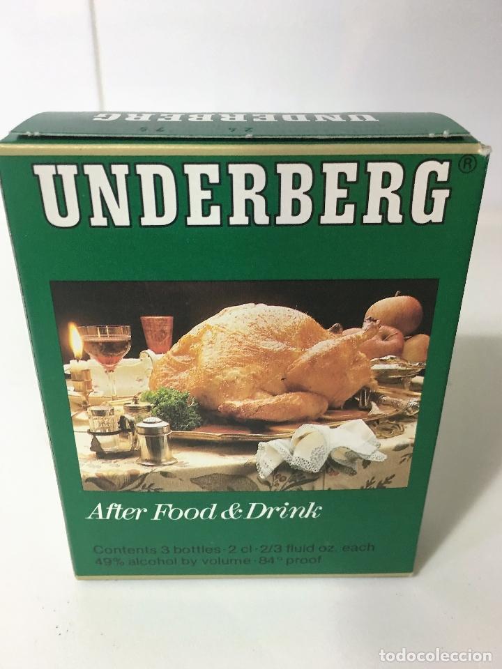 Coleccionismo de vinos y licores: CAJA CON 3 BOTELLINES DE UNDERBERG - Foto 2