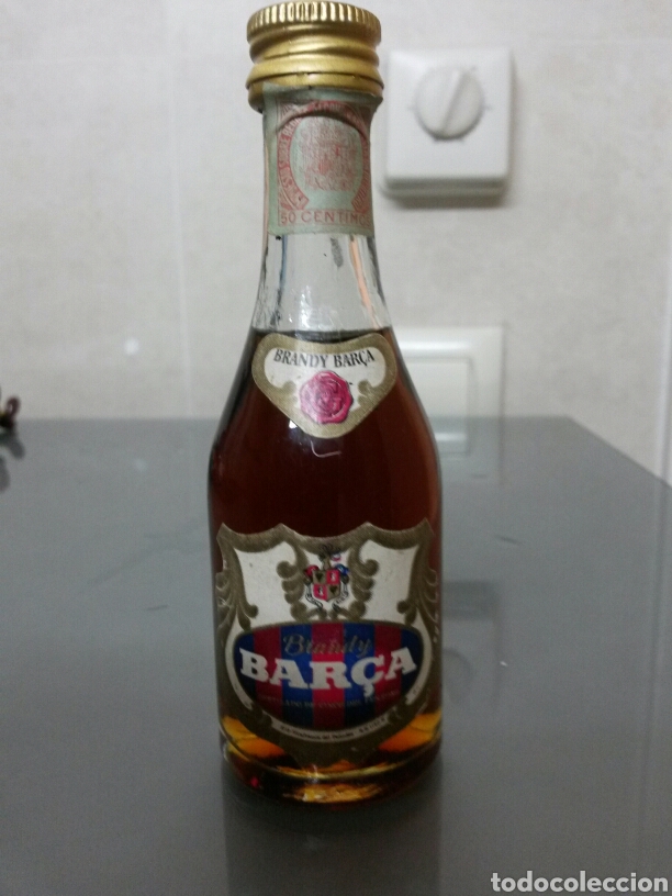 Coleccionismo de vinos y licores: BOTELLIN BRANDY BAR&Ccedil;A SELLO 50 Cts 11cm