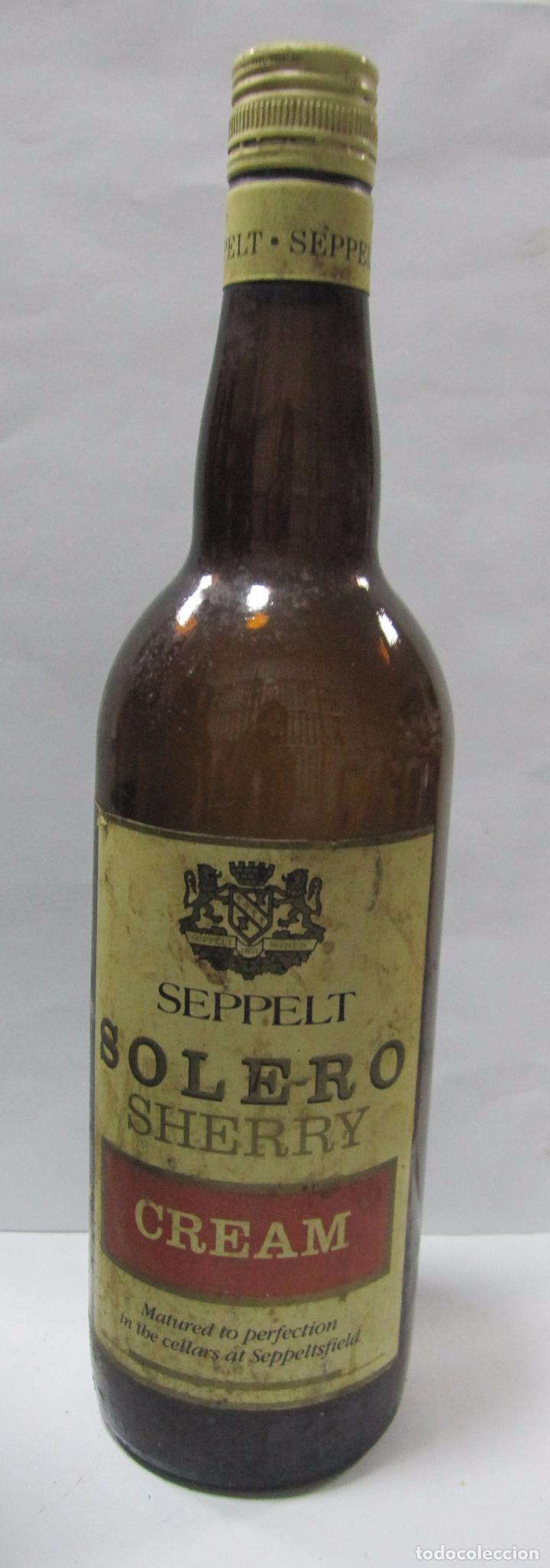 Coleccionismo de vinos y licores: BOTELLA DE MUESTRA DE VINO CREAM. SEPPELT. SOLERO SHERRY. PRODUCT OF AUSTRALIA.VAC&Iacute;A