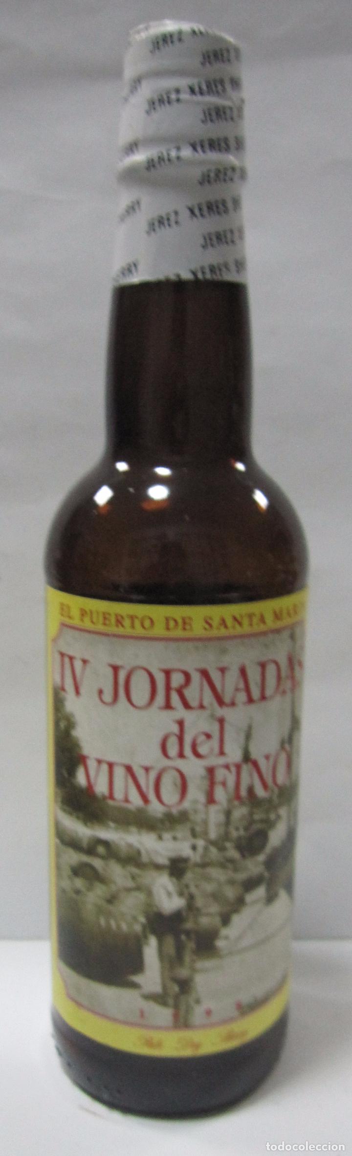Coleccionismo de vinos y licores: BOTELLA DE MUESTRA DE VINO PALE DRY SHERRY. IV JORNADAS DEL VINO FINO.1998. PTO. DE SANTA M&ordf;. VAC&Iacute;A