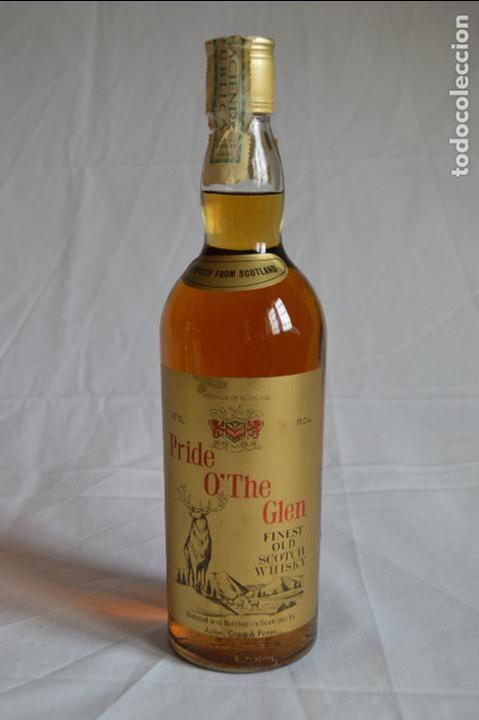 Coleccionismo de vinos y licores: Rara y antigua botella de whisky Pride O'the Glen. Finest old scotch whisky. romanjuguetesymas.