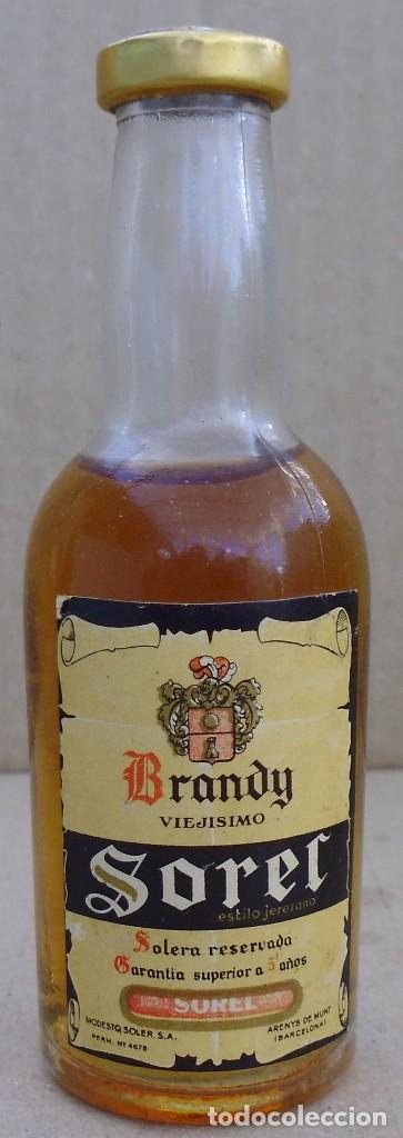 Coleccionismo de vinos y licores: BOTELLIN BRANDY SOREL - Foto 1