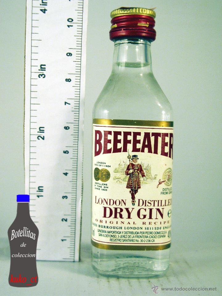 Coleccionismo de vinos y licores: BOTELLITA BOTELLIN BEEFEATER DRY GIN LONDON PEDRO DOMECQ JEREZ CADIZ